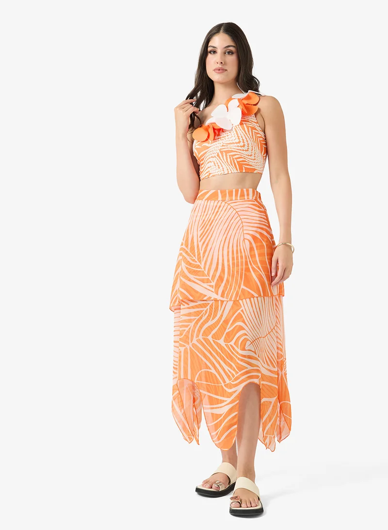 ELLA  Printed Bikini With Beach Skirt for Women | Best Price UAE